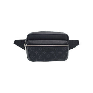 Louis Vuitton Taiga Black Leather Rama Bum Bag Outdoor Body